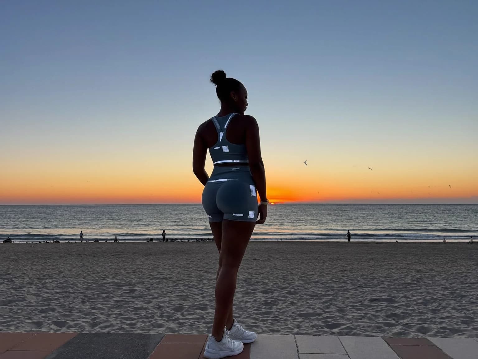 Athlete outdoors at sunrise