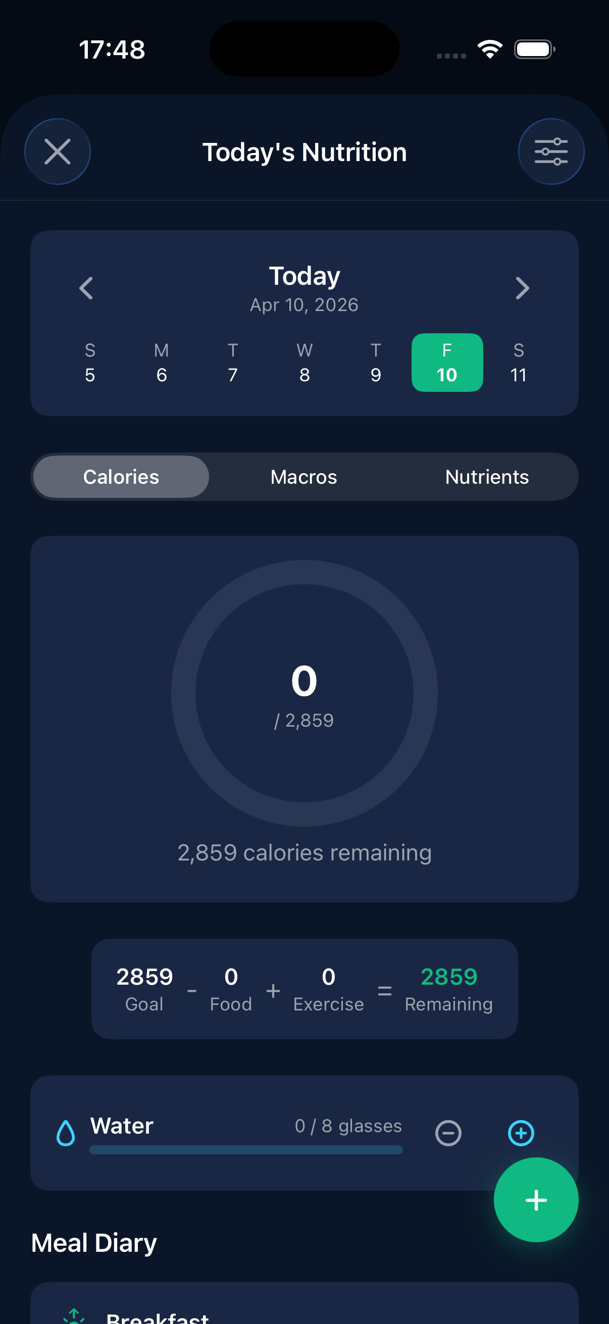 AI nutrition analysis results